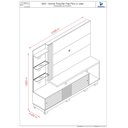 Ver imagem 3 de Painel Frizz Plus para Tv de até 60 Polegadas (com Pés) - Cinamomo / Off White - Madetec