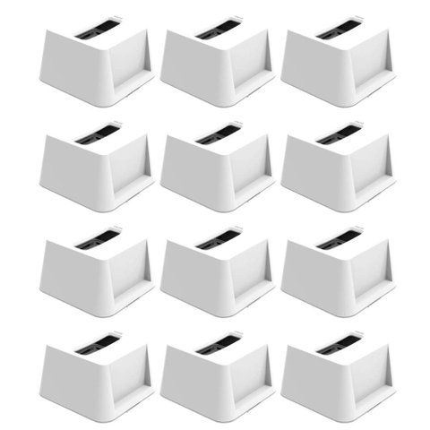 Kit 12 Porta Guardanapos de Mesa Quadrado Branco Restaurante Lanchonete Bar Crippa