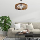 Ver imagem 2 de Luminária Teto tipo Pendente TRAPEZIO MDF Completa -:Marrom