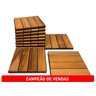 Deck de Madeira Modular Base Plástica 30x30 cm de Itauba Cx. com 11 peças - 1