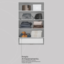 Ver imagem 5 de Sapateira Armário Multiuso com Espelho 2 Portas Prestige Branco