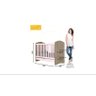 Quarto Infantil Guarda Roupa Cômoda e Berço Chalé Rústico/Rosa Chá - Móveis Henn - 10
