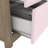 Quarto Infantil Guarda Roupa Cômoda e Berço Chalé Rústico/Rosa Chá - Móveis Henn - 3