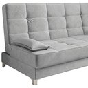 Ver mais imagens de Sofá Cama Equador 193 cm Encosto Reclinável Veludo Pés Plástico Cromado - D’Rossi Cinza