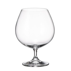 Jogo com 6 Taças de Cristal Conhaque 690ml Colibri Bohemia