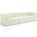 Ver imagem 1 de Sofá 3 Lugares para Sala Living Modular 264cm Lancaster F04 Veludo Bege - Lyam Decor