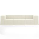 Ver imagem 6 de Sofá 3 Lugares para Sala Living Modular 264cm Lancaster F04 Veludo Bege - Lyam Decor