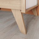 Ver mais imagens de Conjunto Quarto de Bebê Completo Berço Mini Cama 3 em 1 + Cômoda + Guarda Roupa Branco/Jequitibá HP Confete