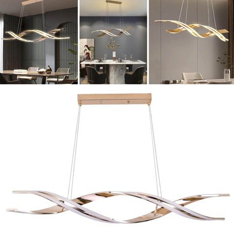 Lustre Luminaria Pendente DNA Molecular 76W Super Led Decoraçao Espiral Moderna Teto Sala Restaurant