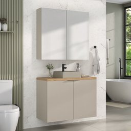 Conjunto de Banheiro com Cuba Nature Estilare 90cm  - 1