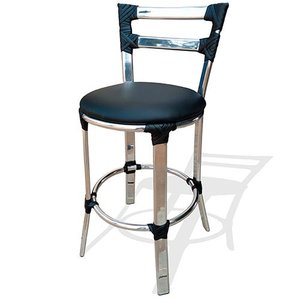 BANQUETA ALTA EVOLVE 50CM BALCÃO BANCADA COZINHA ÁREA GOURMET CHURRASQUEIRA ALUMÍNIO FIBRA SINTÉTICA