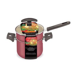 Cuscuzeiro e Caldeirão com Tampa de Vidro 12cm Cereja 136112 - Fortaleza - 2