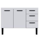 Ver imagem 1 de Gabinete Aço Atena 1,17 Metros Branco para Pia 1,20 Metros - P102965 - Cozimax Gabinete Aço Atena 1,