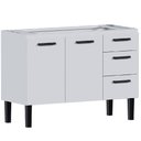 Ver imagem 2 de Gabinete Aço Atena 1,17 Metros Branco para Pia 1,20 Metros - P102965 - Cozimax Gabinete Aço Atena 1,
