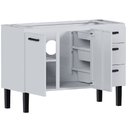Ver imagem 3 de Gabinete Aço Atena 1,17 Metros Branco para Pia 1,20 Metros - P102965 - Cozimax Gabinete Aço Atena 1,