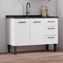 Ver imagem 4 de Gabinete Aço Atena 1,17 Metros Branco para Pia 1,20 Metros - P102965 - Cozimax Gabinete Aço Atena 1,