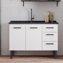 Ver imagem 5 de Gabinete Aço Atena 1,17 Metros Branco para Pia 1,20 Metros - P102965 - Cozimax Gabinete Aço Atena 1,