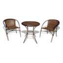 Ver imagem 1 de Kit 2 Cadeiras + 01 Mesa Morretes, Jardim, Area, Sala, Lazer, Resistente