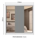 Ver imagem 4 de Guarda-roupa Casal 3 Portas de Correr com Espelhos 4 Gavetas Branco/cinza Sublime Plus Madesa