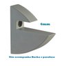 50 Suporte Bico de Tucano Fixo Prateleira de Vidro 6mm Cinza - 1