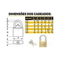 Ver imagem 5 de Cadeado Pado Dourado com 2 Chaves Lt-20mm