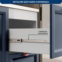 Ver mais imagens de Cozinha Completa Modulada Americana 4 Peças Aérea com Balcão Tampo Unna Yescasa