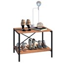 Ver imagem 1 de Sapateira Multiuso Hall de Entrada Padova 60cm 2 Prateleiras Demolição Preto - Desk Design