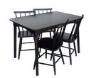 Ver imagem 4 de Jogo de Jantar Colonial Brisa Mesa 110x80 Cm + 04 Cadeiras Preta Rustico