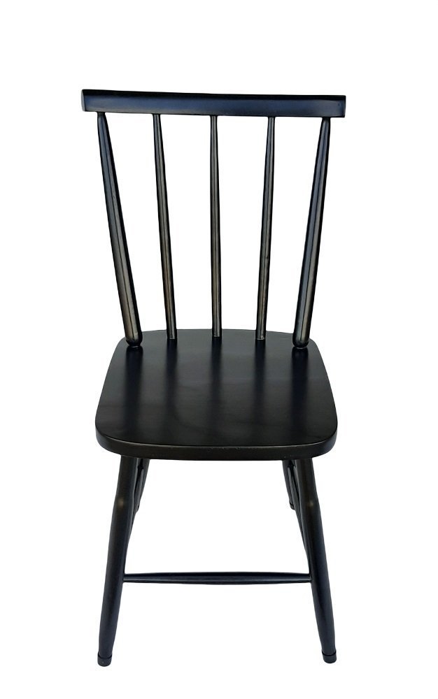 Jogo de Jantar Colonial Brisa Mesa 110X80 cm + 04 Cadeiras Preta Rustico - 4