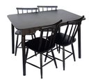 Ver imagem 5 de Jogo de Jantar Colonial Brisa Mesa 110x80 Cm + 04 Cadeiras Preta Rustico