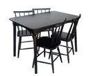 Ver mais imagens de Jogo de Jantar Colonial Brisa Mesa 110x80 Cm + 04 Cadeiras Preta Rustico
