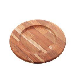 Sousplat Madeira Teca 36X2Cm - Woodart - 1