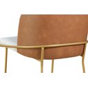 Ver imagem 3 de Cadeira Estofada Aurora Jantar Base Aço Carbono Espuma D28 409 Base Champagne - Dourado