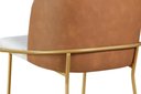 Ver imagem 3 de Cadeira Estofada Aurora Jantar Base Aço Carbono Espuma D28 409 Base Champagne - Dourado