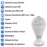 Lâmpada Led Espiã Câmera Segurança Wifi Panorâmica 360° Full Hd Android Ios Sd Microfone Bivolt - 4