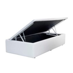 Base Box Baú Solteiro Sintético Branca - 45x88x188 - 3