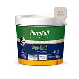 Rejunte Epoxi Porcelanato Premium Portokoll Cinza Platina 1kg - 3
