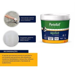 Rejunte Epoxi Porcelanato Premium Portokoll Cinza Platina 1kg - 5
