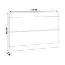 Ver imagem 2 de Painel Decorativo Sala de Estar 146cm Julien Off White/Nature - Gran Belo