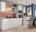 Ver imagem 1 de Cozinha Completa Mdf Estilo Americana Modulável Lançamento Cor:branco