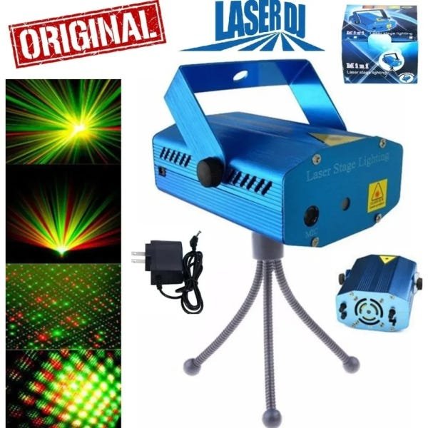 Projetor Holográfico Canhão Laser Efeitos Luz Strobo Iluminação Animação Pisca LED Decoração Baladas - 1