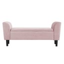 Ver imagem 1 de Recamier Bau Malibu 1,20m Suede Rosa Bebe - Inova Decor