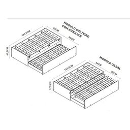 Cama Multiuso 3 em 1 Matrix Branco - Tebarrot Móveis - 5