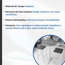 Ver imagem 3 de Conjunto Mesa Alta Bar Bistrô Redonda 2 Bancos Pinus Industrial White Don Castro Decor Industrial Pr