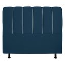 Ver imagem 2 de Cabeceira Cama Box King Berlim 195 Cm Suede Azul Marinho - MV Estofados Shop