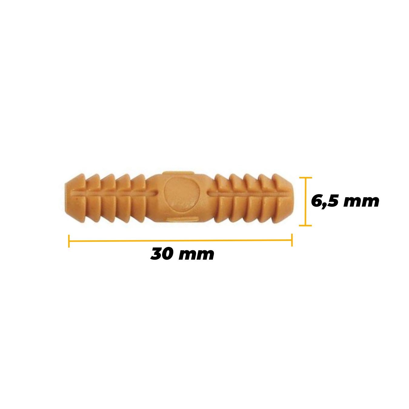 Cavilha 6.5 x 30 mm Plástica Escamada 500 Peças - 3