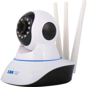 Câmera IP sem Fio 360° 3 Antenas HD Wifi Rj45 Visão Noturna Alarme