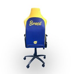 Cadeira Gamer Dazz Nations Brasil com Apoio de Braços/Amarelo - 4 Cadeira Gamer Dazz Nations Brasil com Apoio de Braços/Amarelo - 4