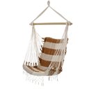 Ver imagem 3 de Rede Cadeira Balanço Xadrez Caramelo Off White