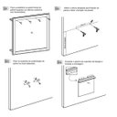 Ver imagem 7 de Escrivaninha com Painel e Aéreo MDF Altezza Belmax:Freijó/Titânio